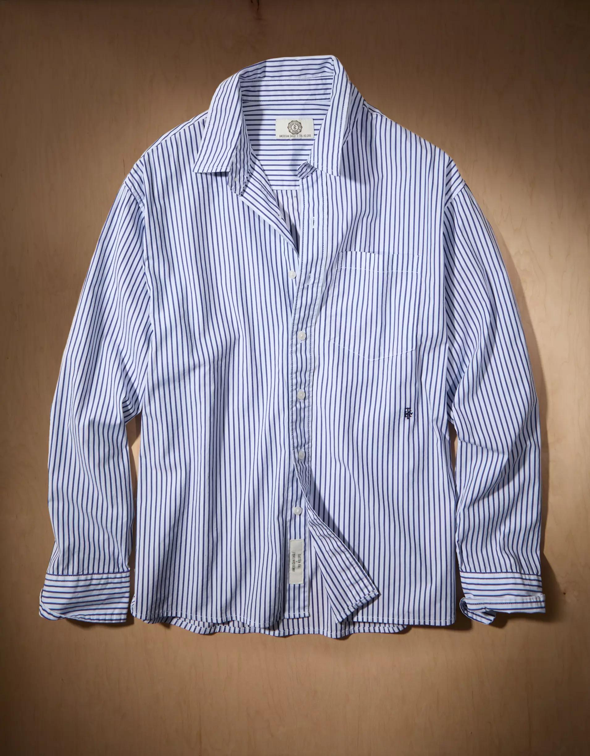 AE x Tru Kolors Poplin Striped Shirt Product Image