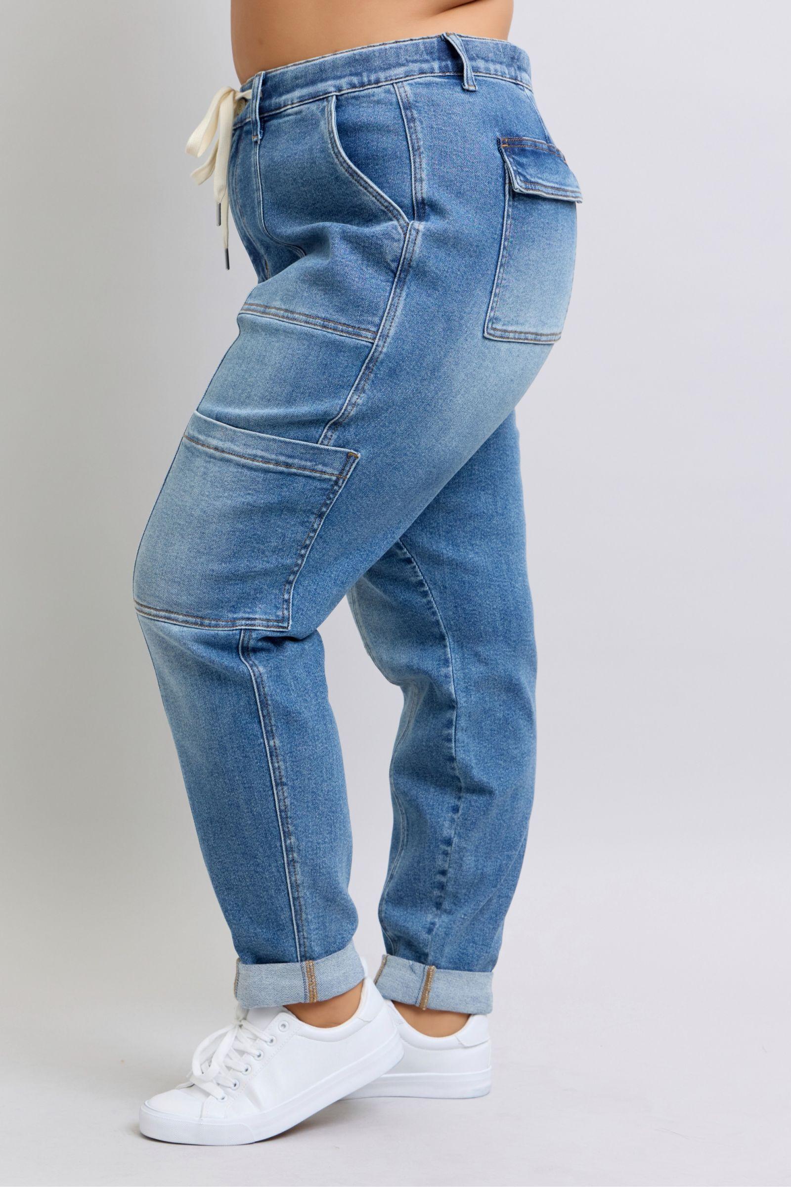 Clayton High Rise Cuffed Cargo Denim Jogger (Online Exclusive) Product Image