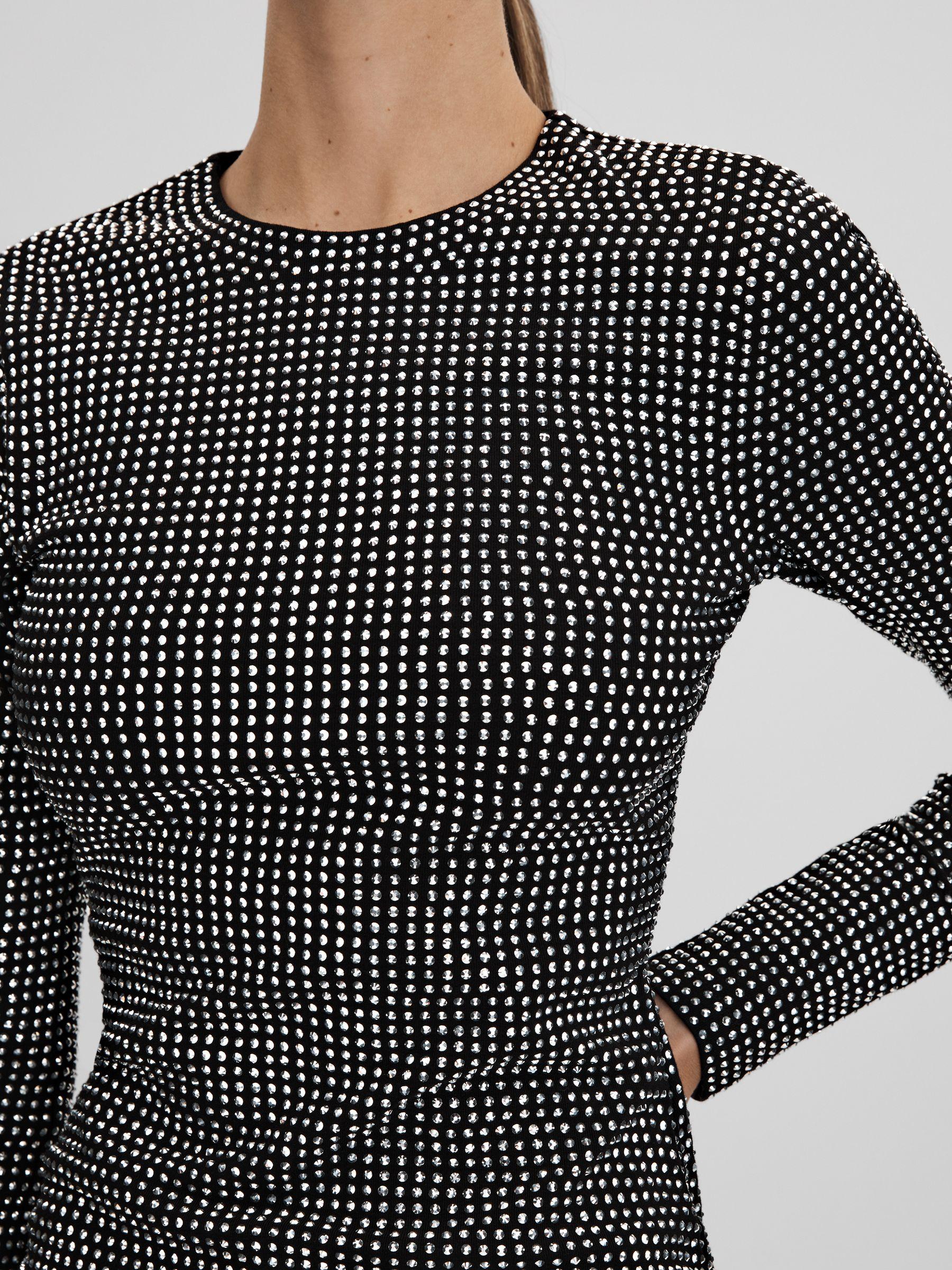 Good American Embellished Mini Dress in Black Product Image