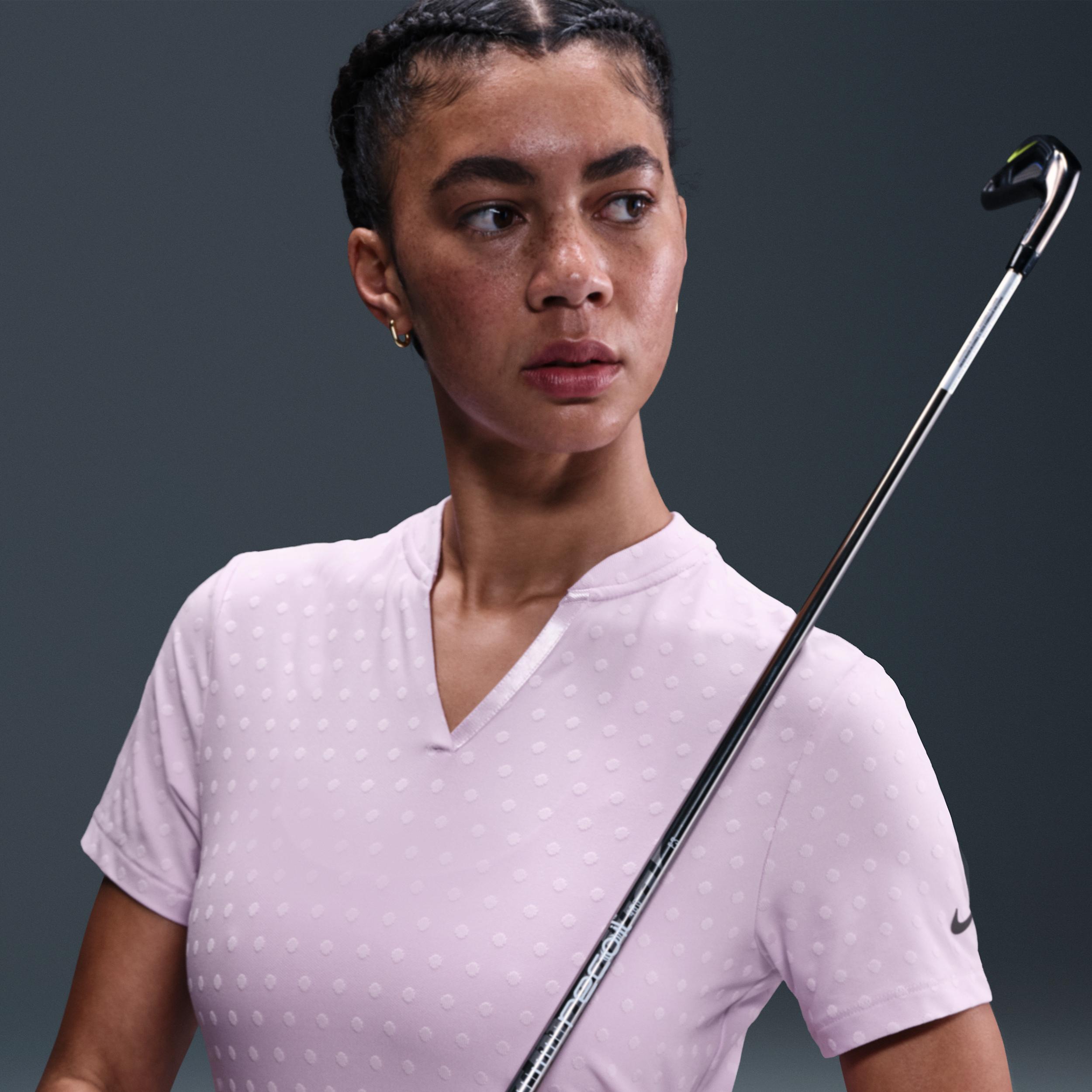 Nike Women's Tour Dri-FIT Short-Sleeve Blade Jacquard Golf Polo Product Image