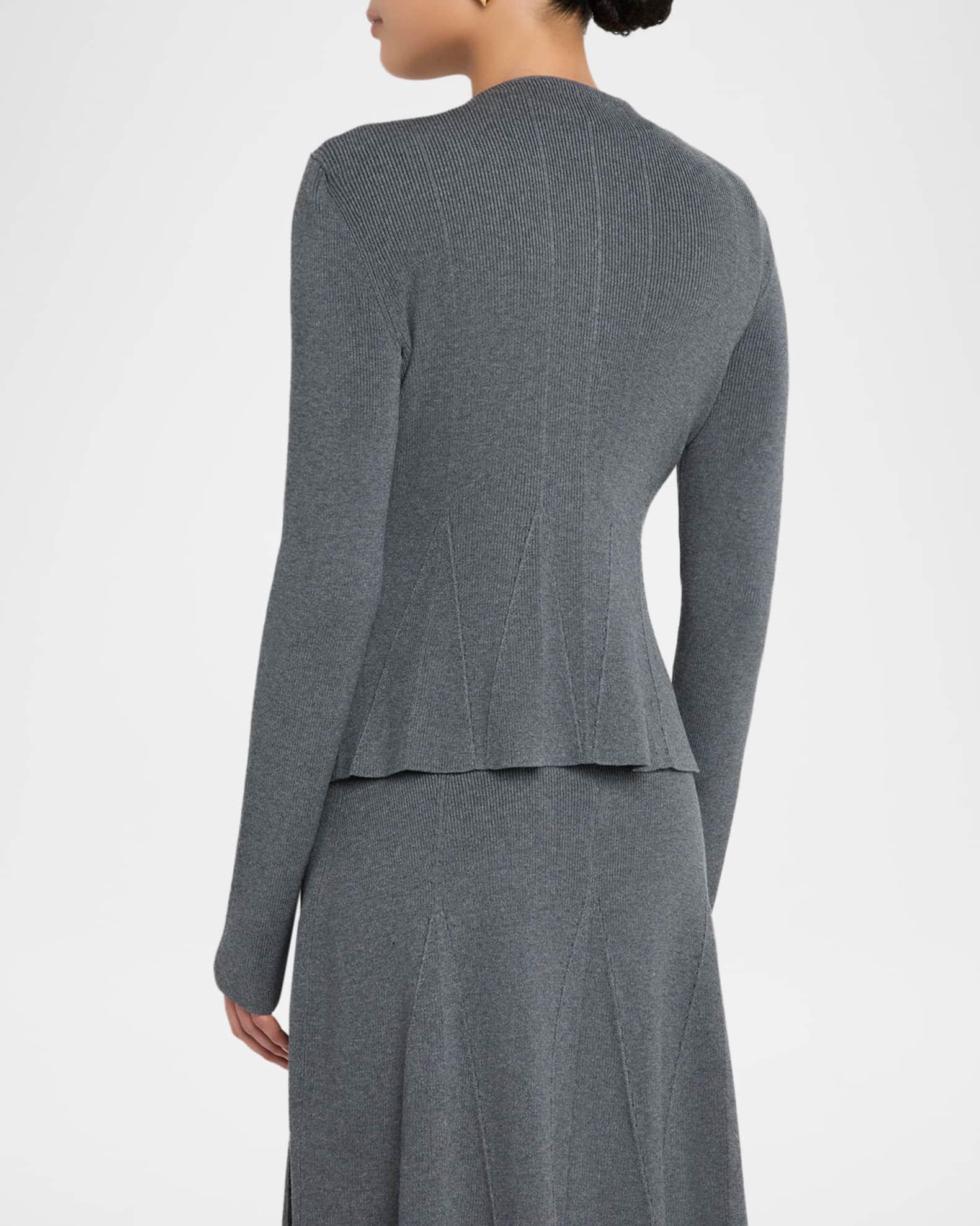 Melange Knit Godet Jacket Product Image