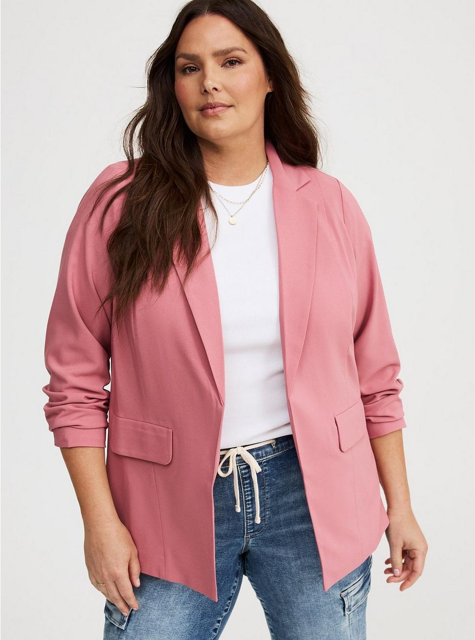 Studio Crepe Notch-Collar Blazer Product Image