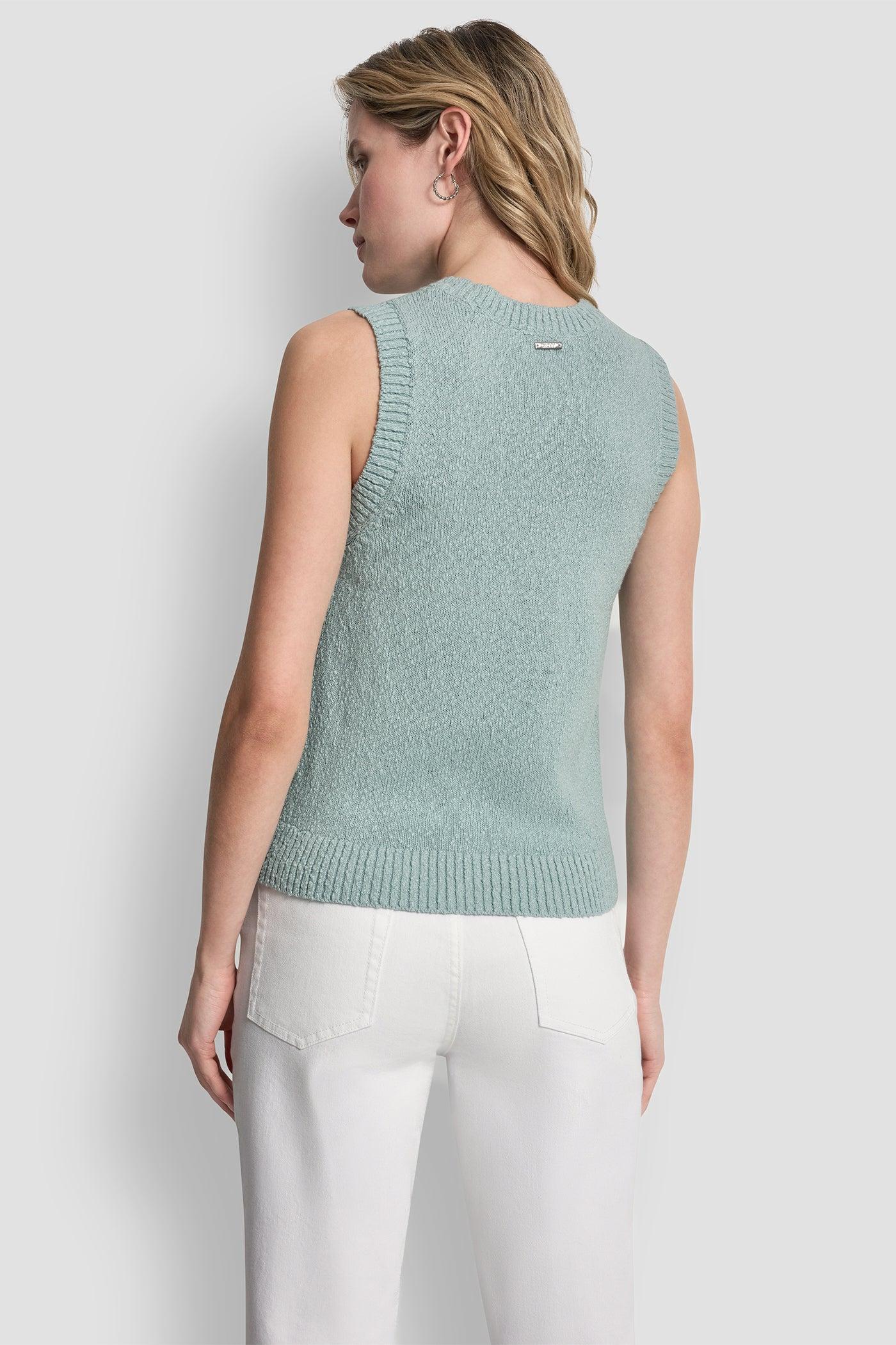 CREW NECK SLEEVELESS SWEATER Product Image