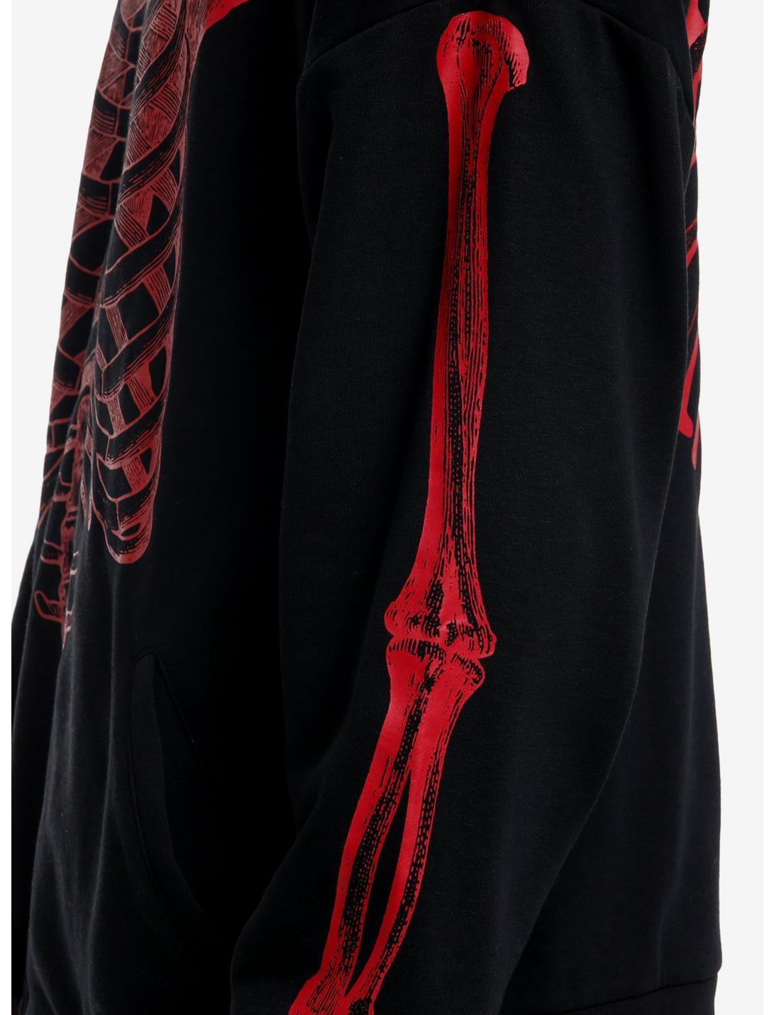Black & Red Skeleton Hoodie Product Image