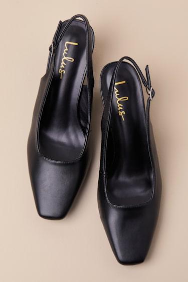 Whitlee Black Slingback Pumps Product Image