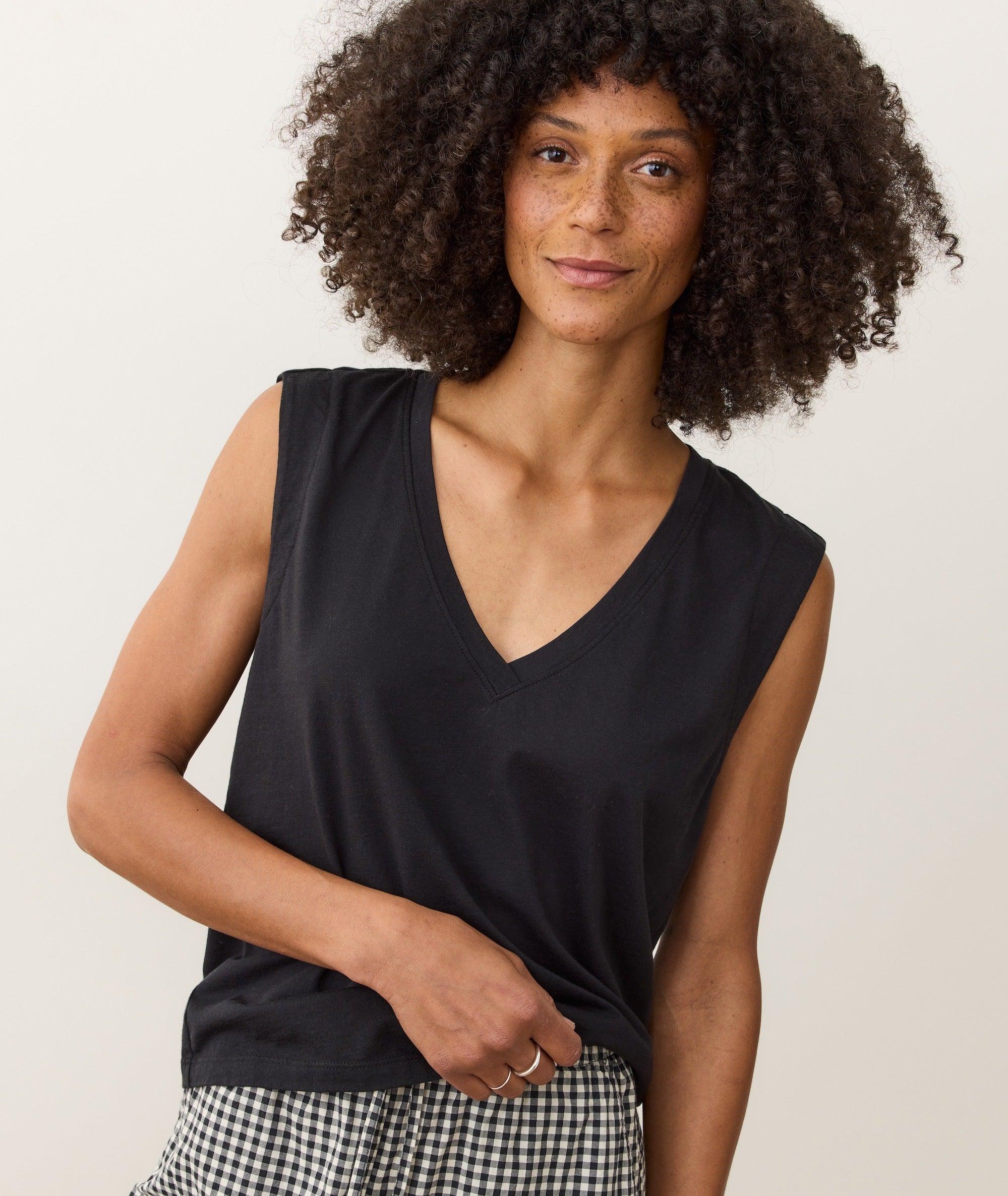 Pima Tissue V-Neck Tank Product Image