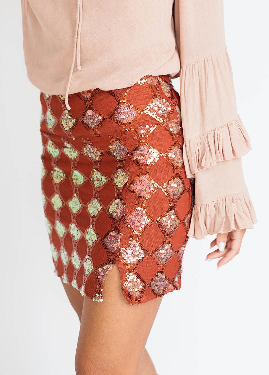 Jaycie Skirt in Rust Female Product Image