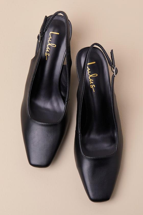 Whitlee Black Slingback Pumps Product Image