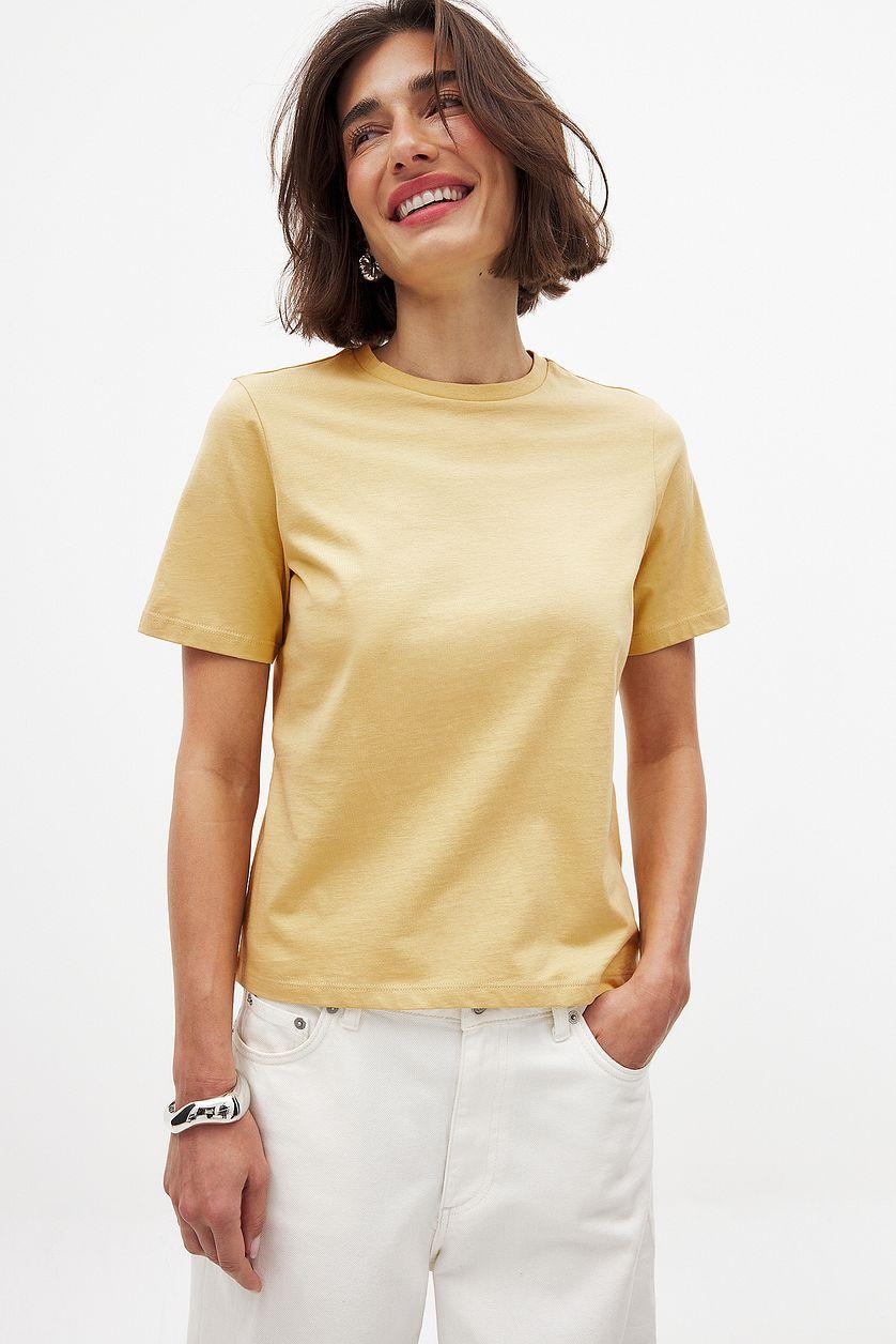 Round Neck Cotton T-Shirt Product Image