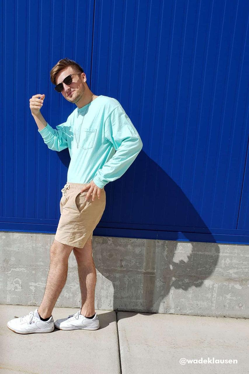 Khaki Corduroy Shorts Product Image