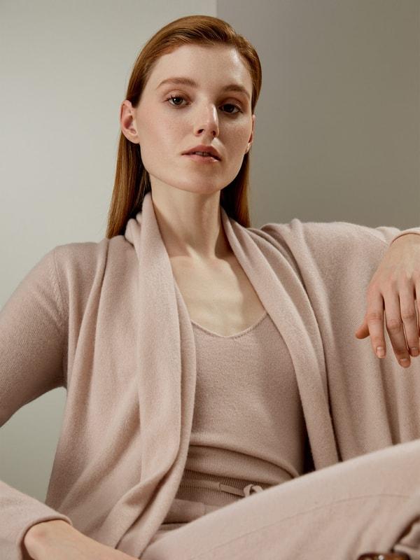 LILYSILK Cashmere Cardigan Women - Toffee Pure Cashmere - Soft Relaxed Fit Cardigan XL Product Image