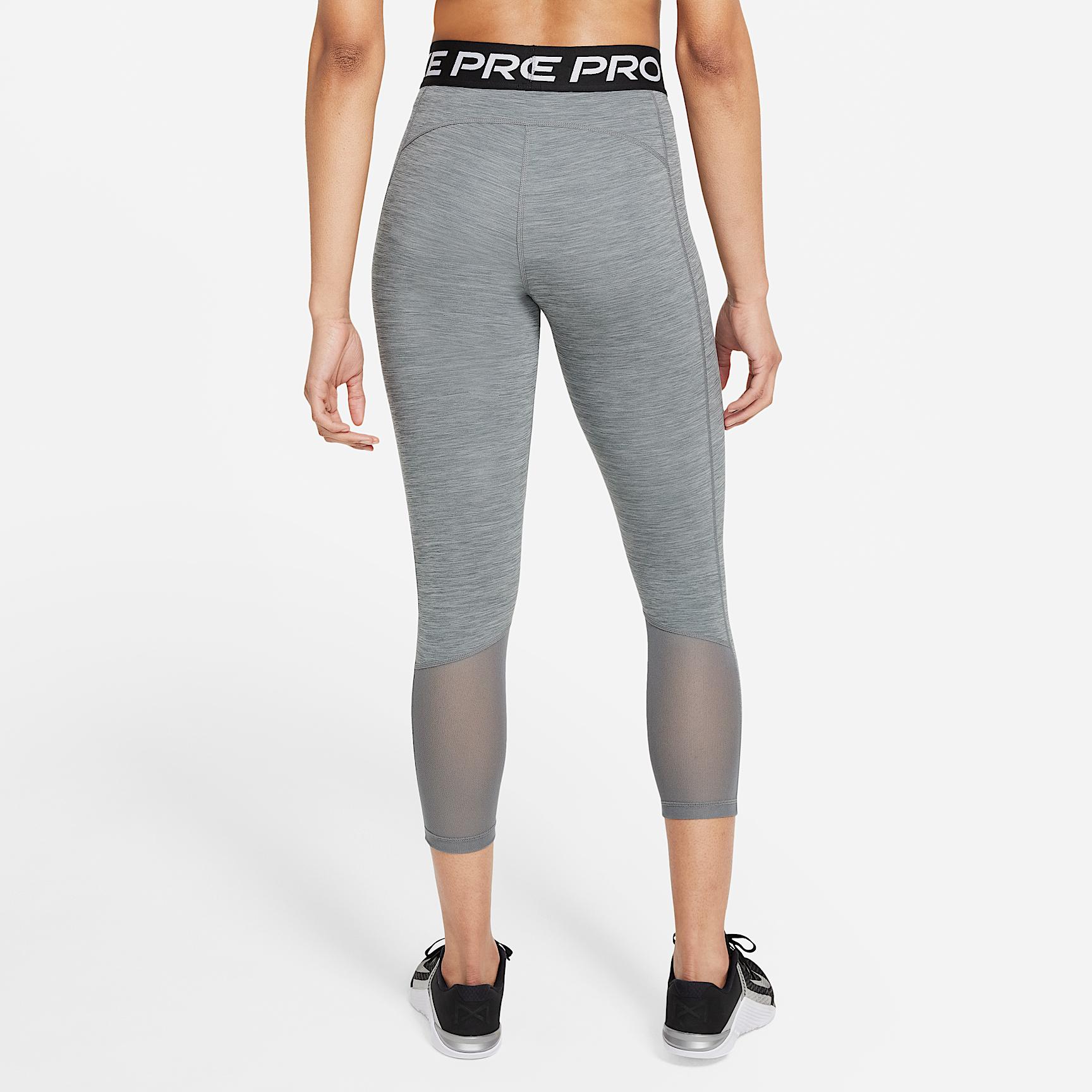 Womens Nike Pro Mid-Rise Crop Mesh-Panel Leggings | CZ9803-084 Product Image