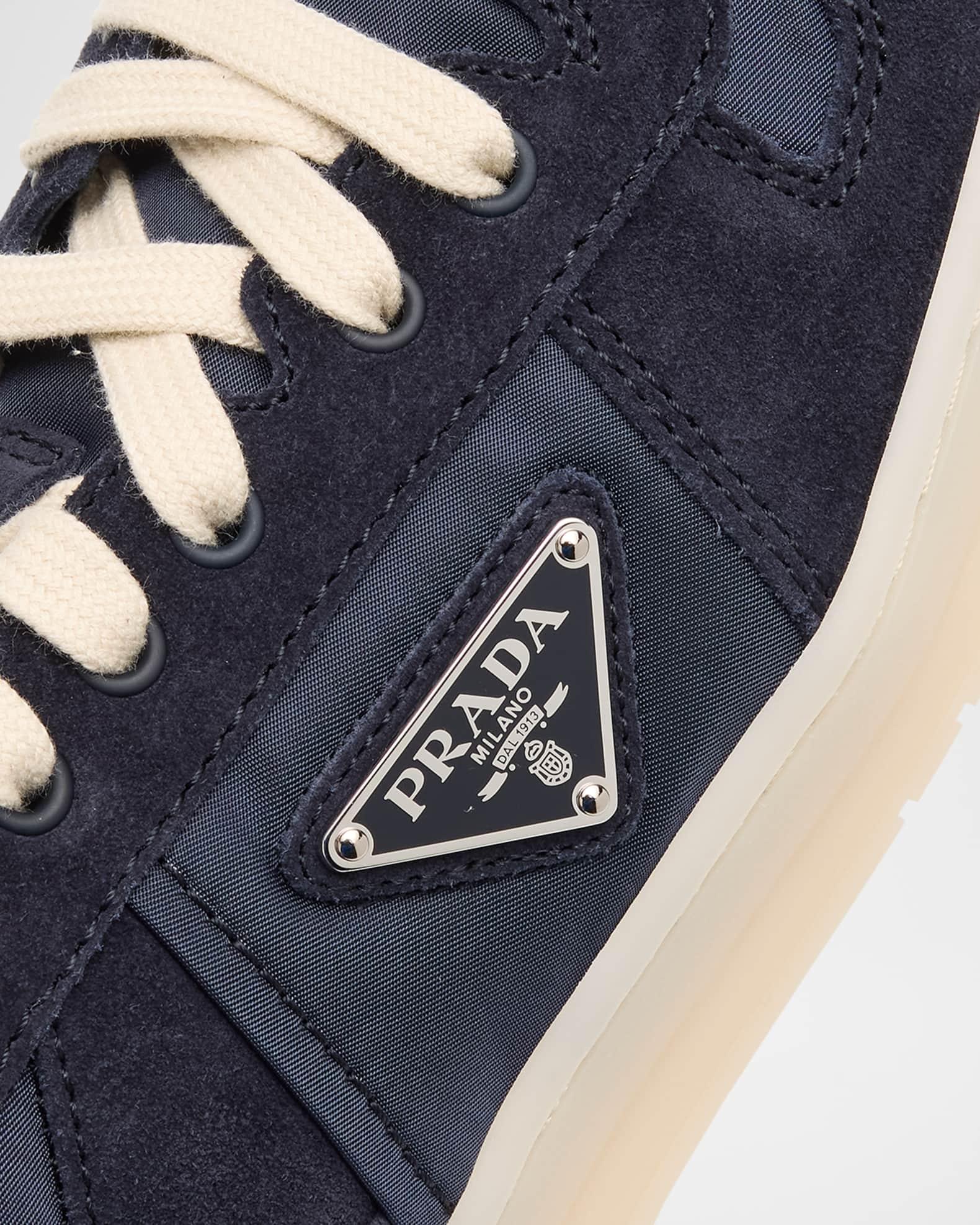 Men's Downtown Nylon and Suede Low-Top Sneakers Product Image