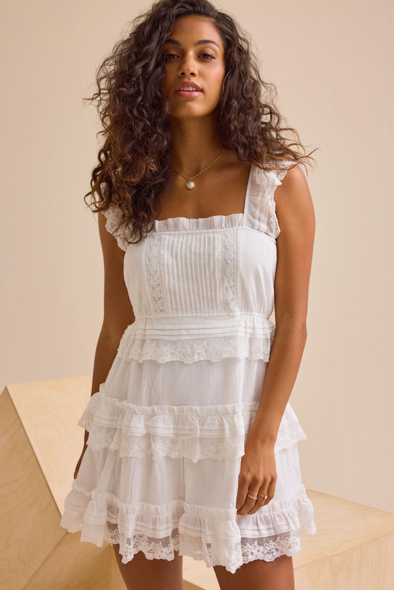 Daphne Tiered Mini Dress Product Image