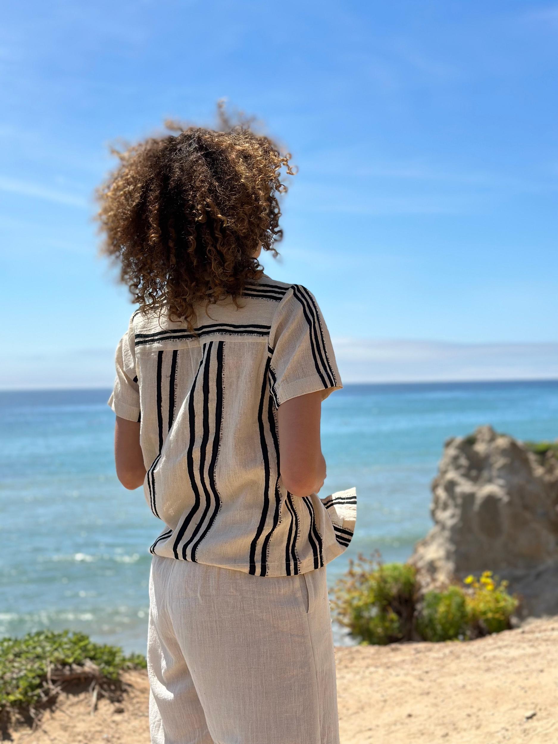 Hand Embellished Striped Shirt Product Image