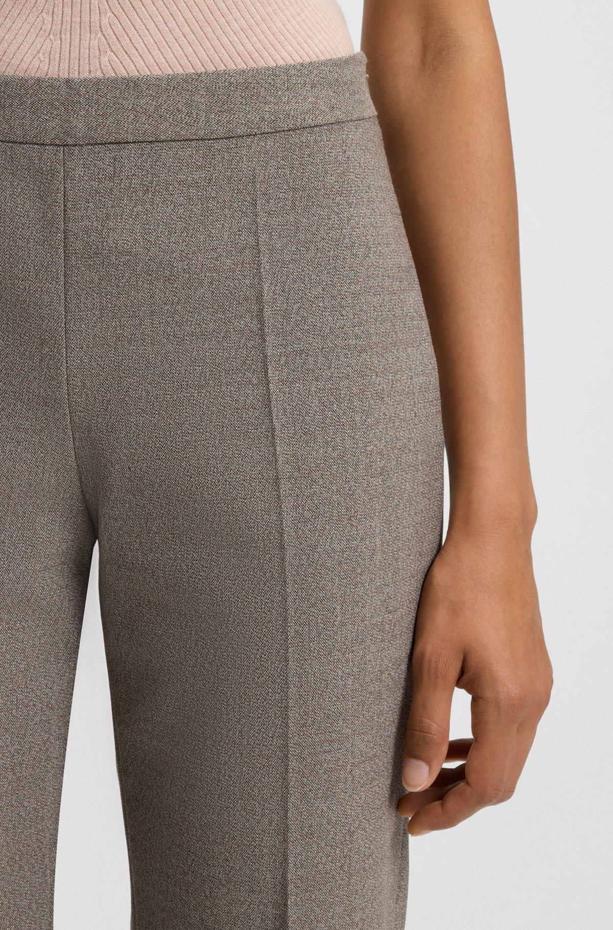 Regular-fit pants in a micro-pattern wool blend Product Image