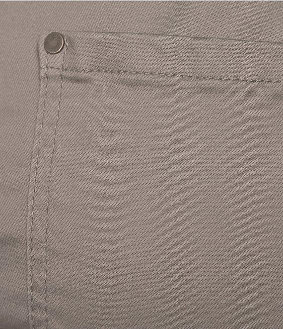 Intro Rose Heatseal Trim Side Hem Embellished Tummy Panel Mid Rise Denim Skimmer Shorts Product Image