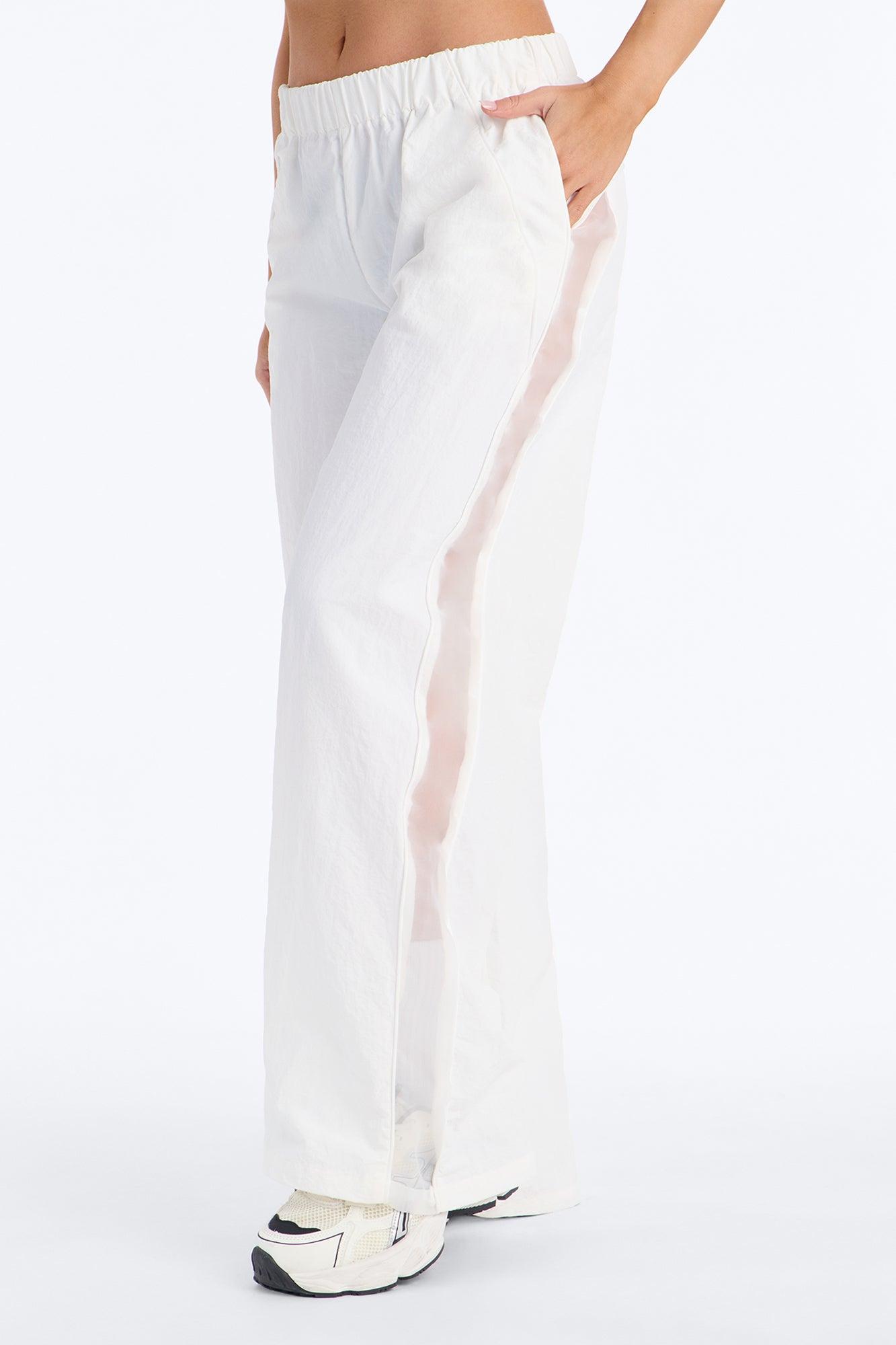 No Days Off Sheer Windbreaker Pant 33″ - White Female Product Image