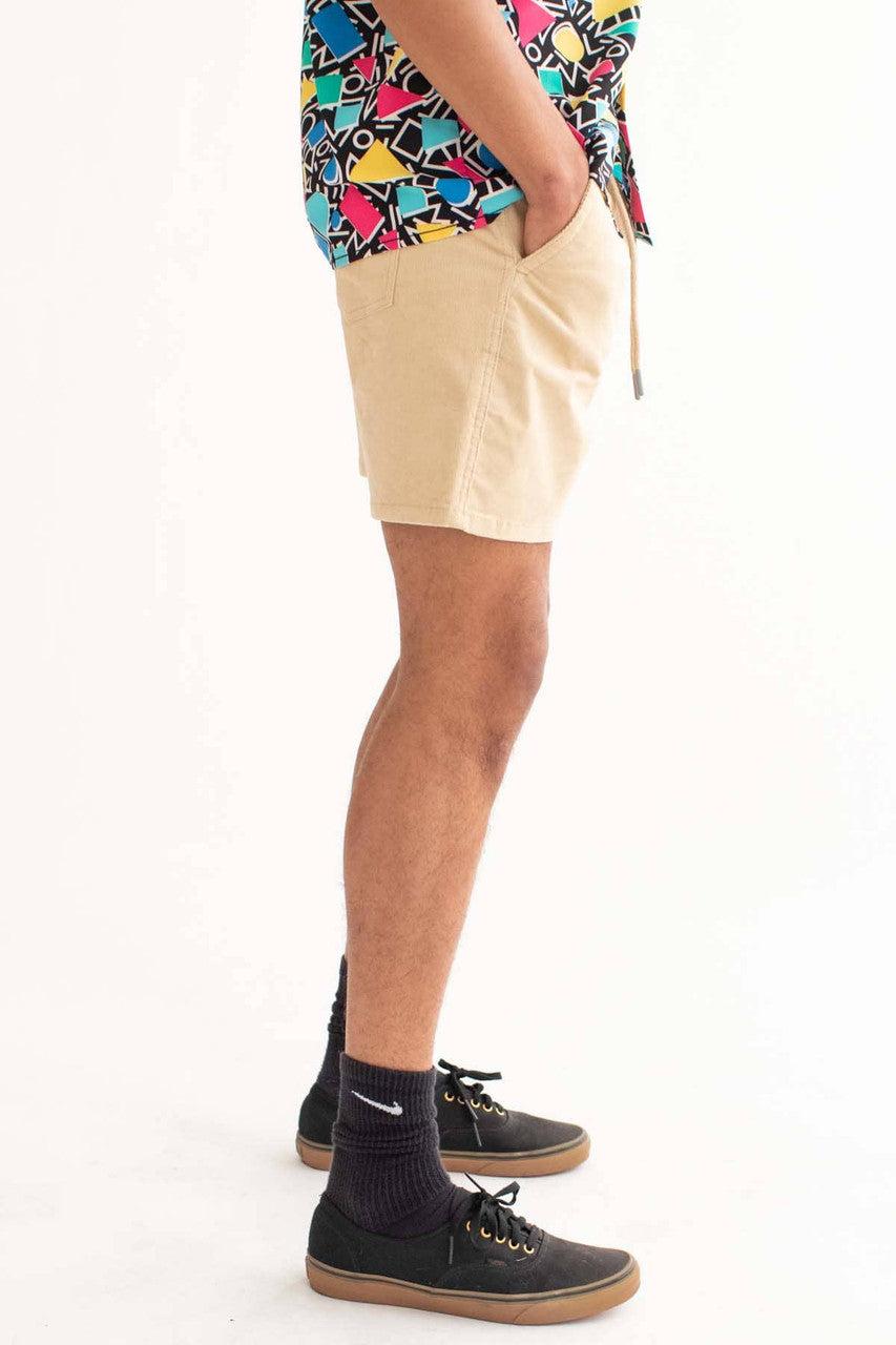 Pale Khaki Corduroy Shorts Product Image