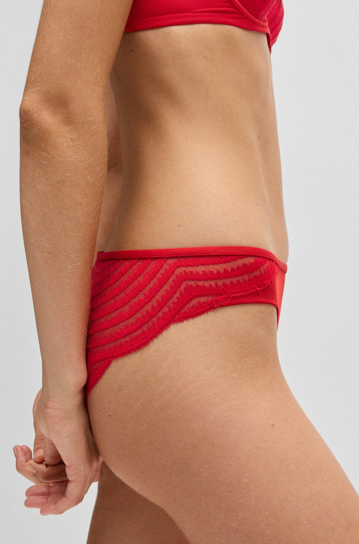 Lace-trim briefs with logo detail Product Image