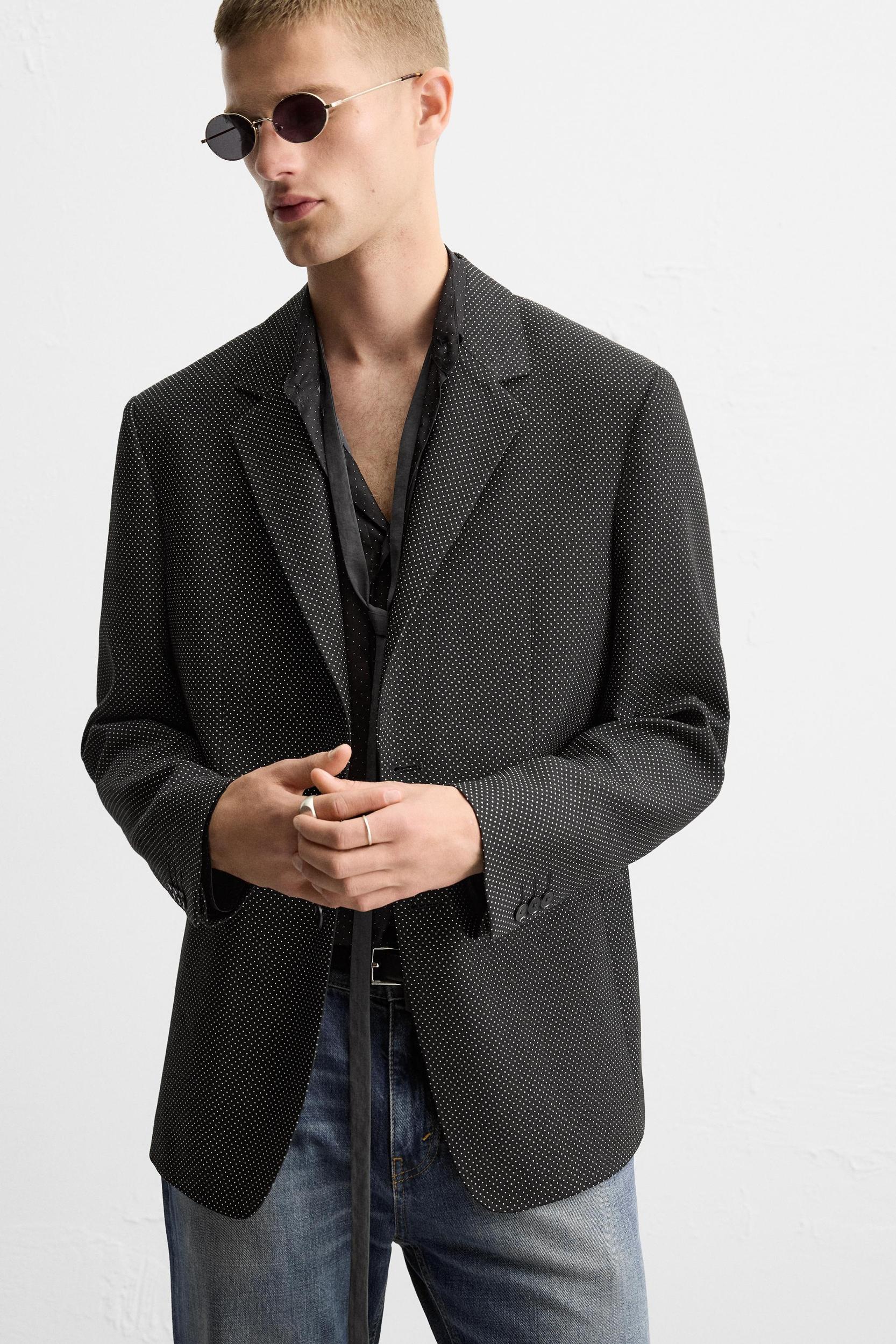 LIMITED EDITION POLKA DOT JACQUARD BLAZER Product Image