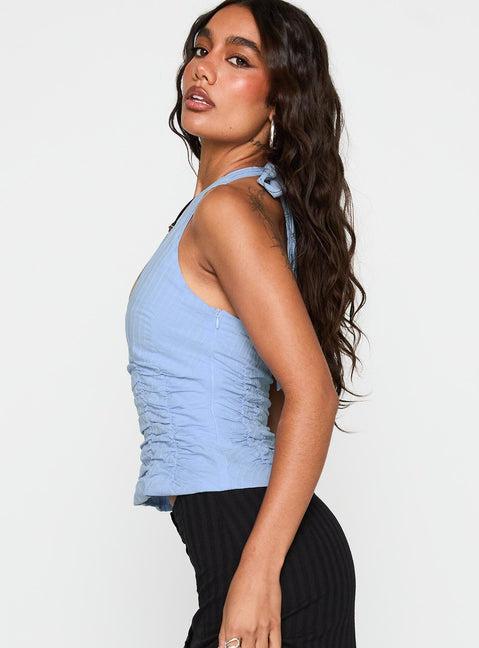 Nataliya Halter Top Blue Product Image