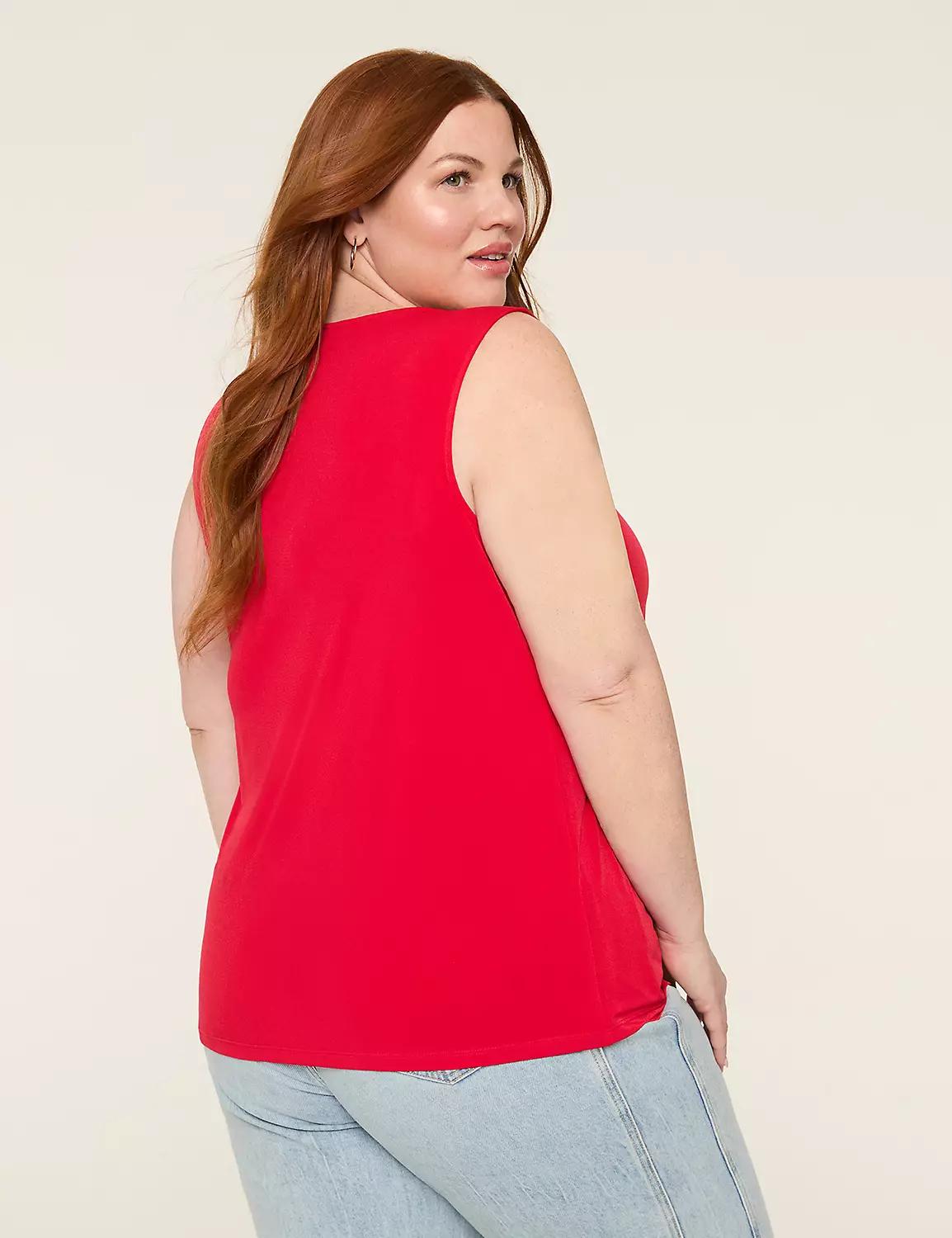 Swing Sleeveless Pleat-Front Top Product Image