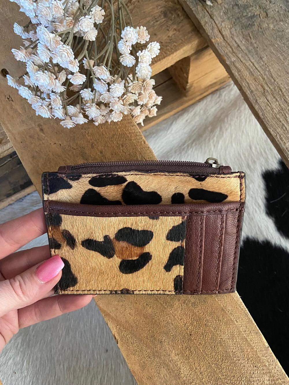 Olay Leopard Hair On Card Holder Coin Purse Product Image