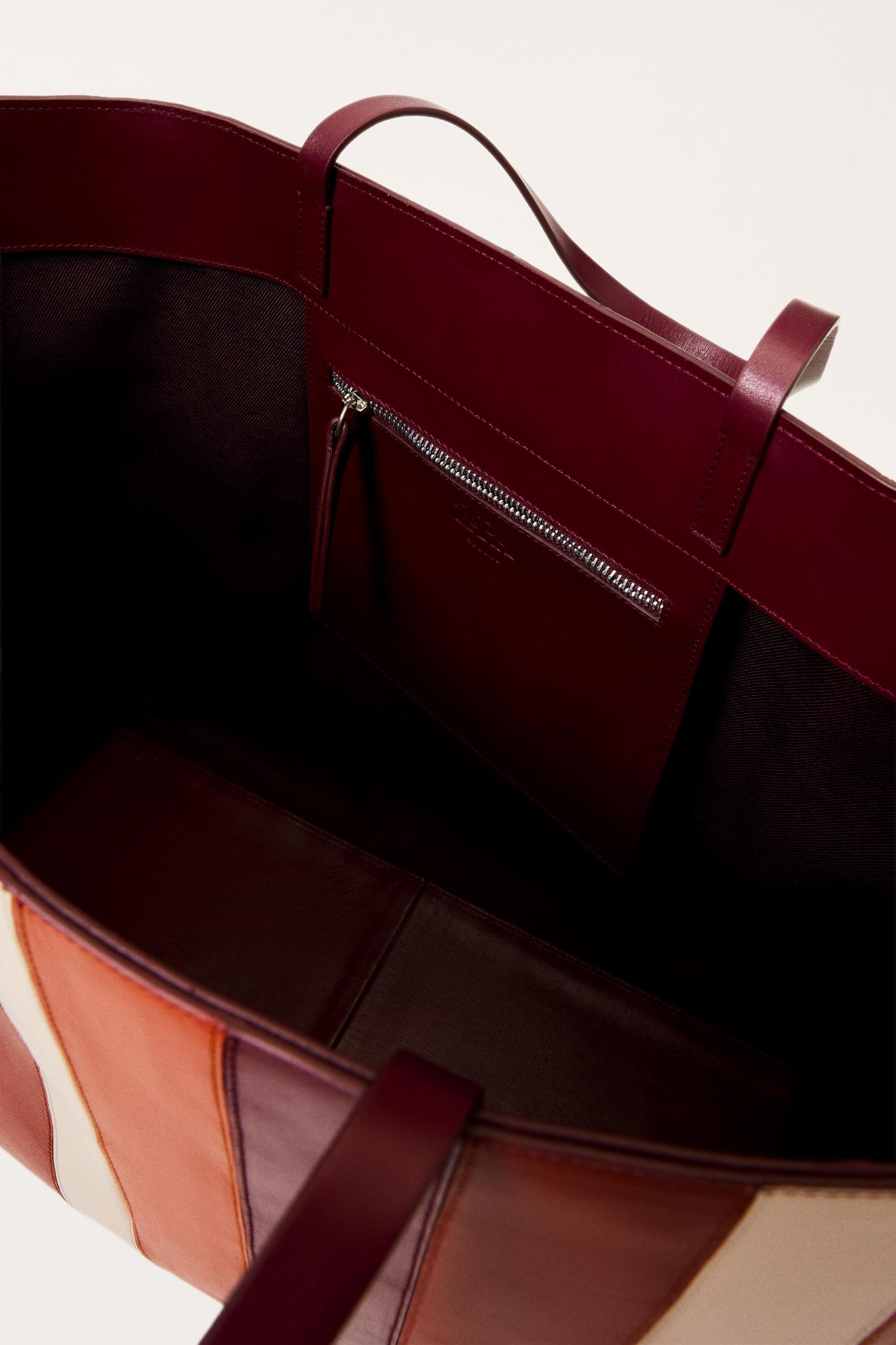 LIMITED EDITION STRIPED LEATHER MAXI SHOPPER Product Image