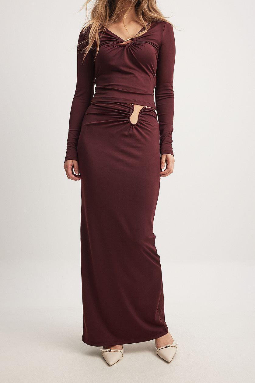 Buckle Detail Maxi Skirt Product Image