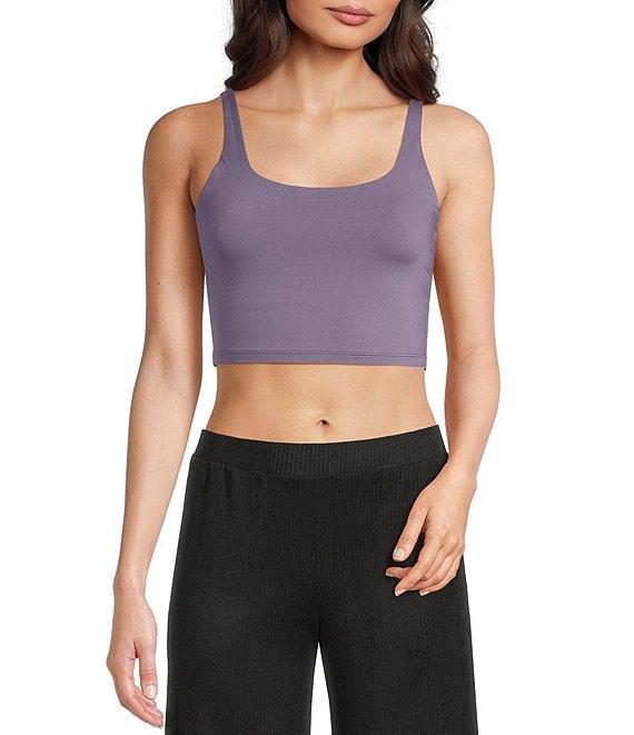 VAN WINKLE & CO. Scoop Neck Sleeveless Adjustable Convertible Strap Cropped Tank Top Product Image