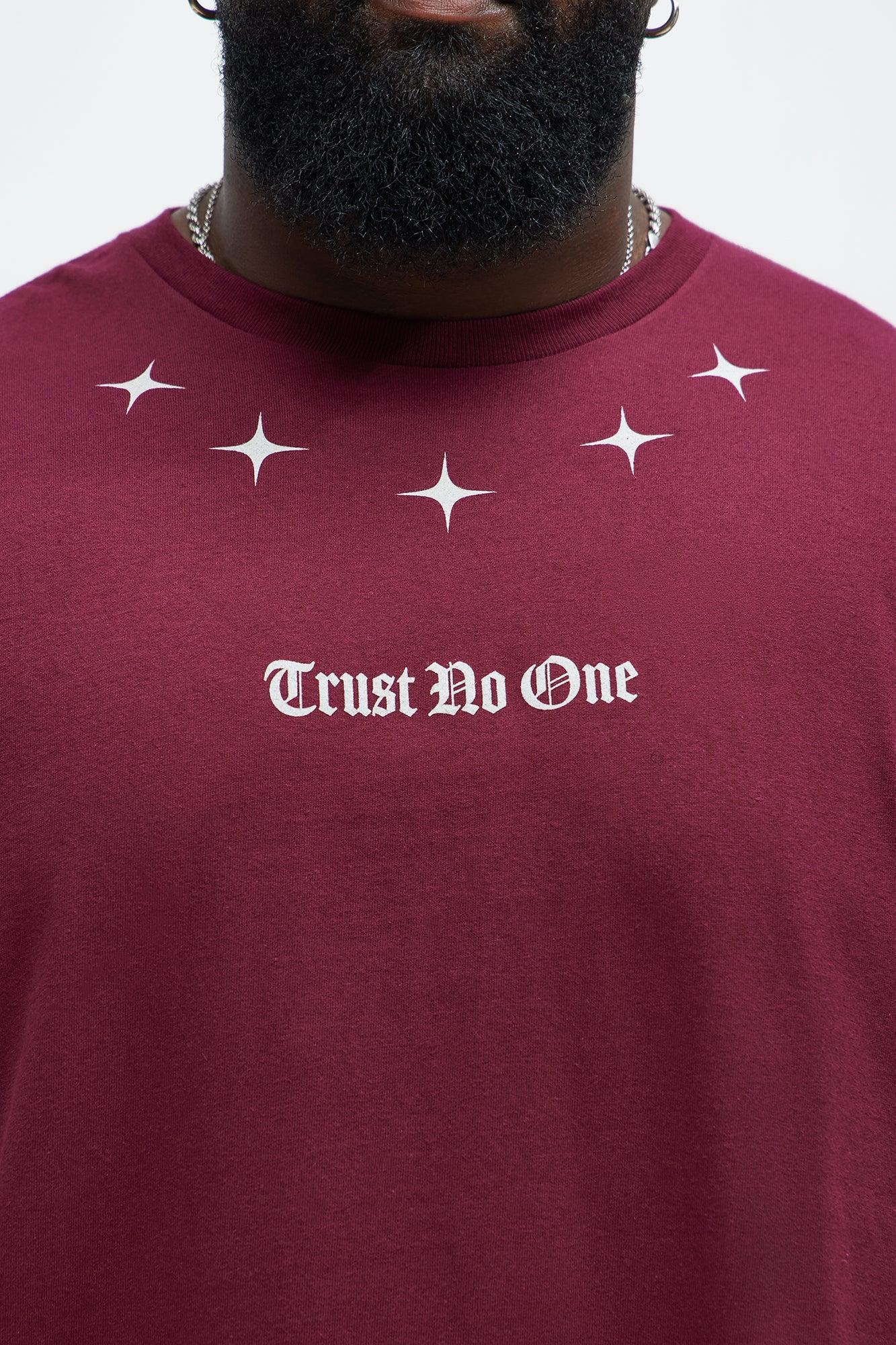 Trust Yourself Short Sleeve Tee - Burgundy Product Image