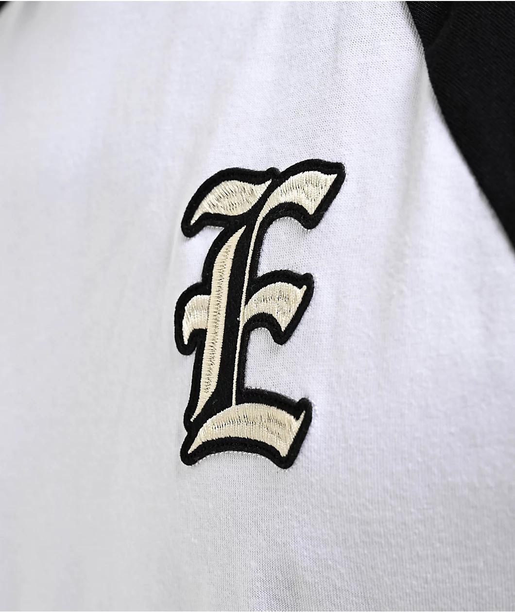 Empyre Republic Black & White Raglan Long Sleeve T-Shirt Product Image