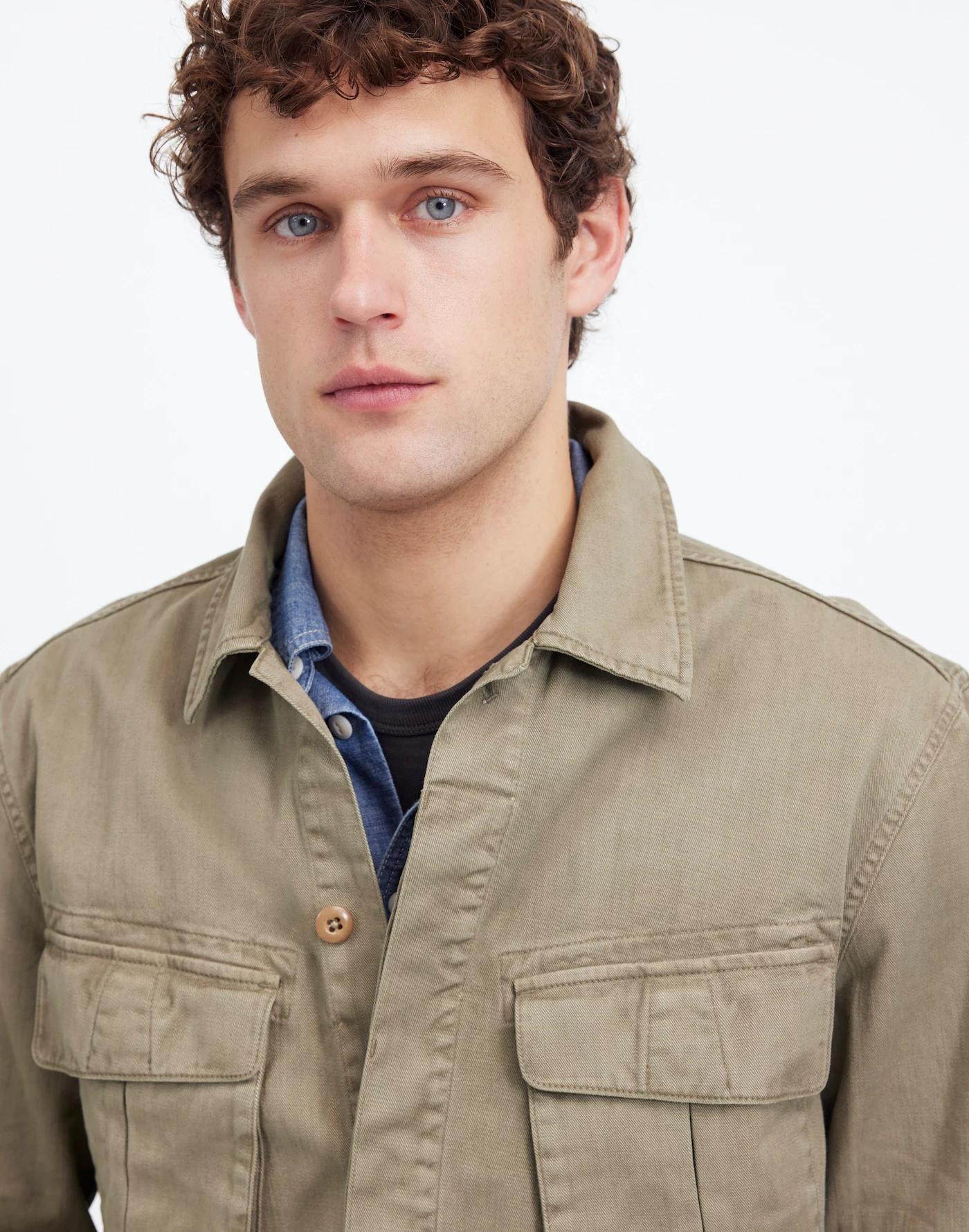 Utility Jacket in Garment-Dyed Cotton Twill Product Image