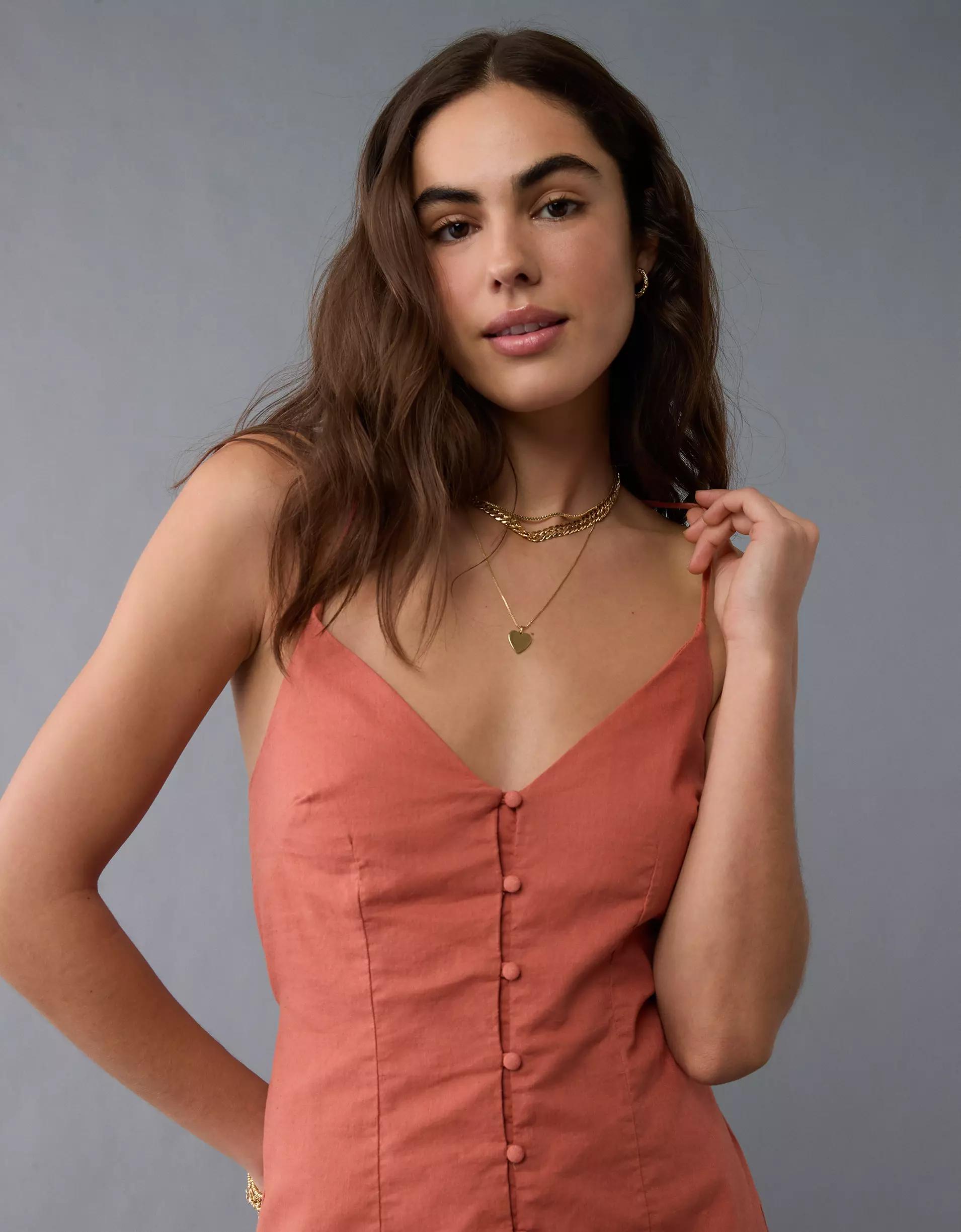 AE Button-Up Midi Dress Product Image