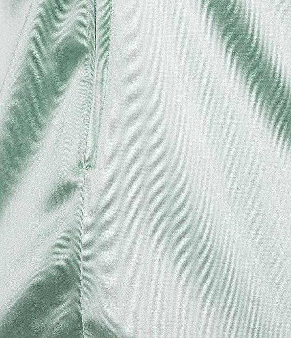 B. Darlin Floral Embroidered Satin Sweetheart Neck Dress Product Image