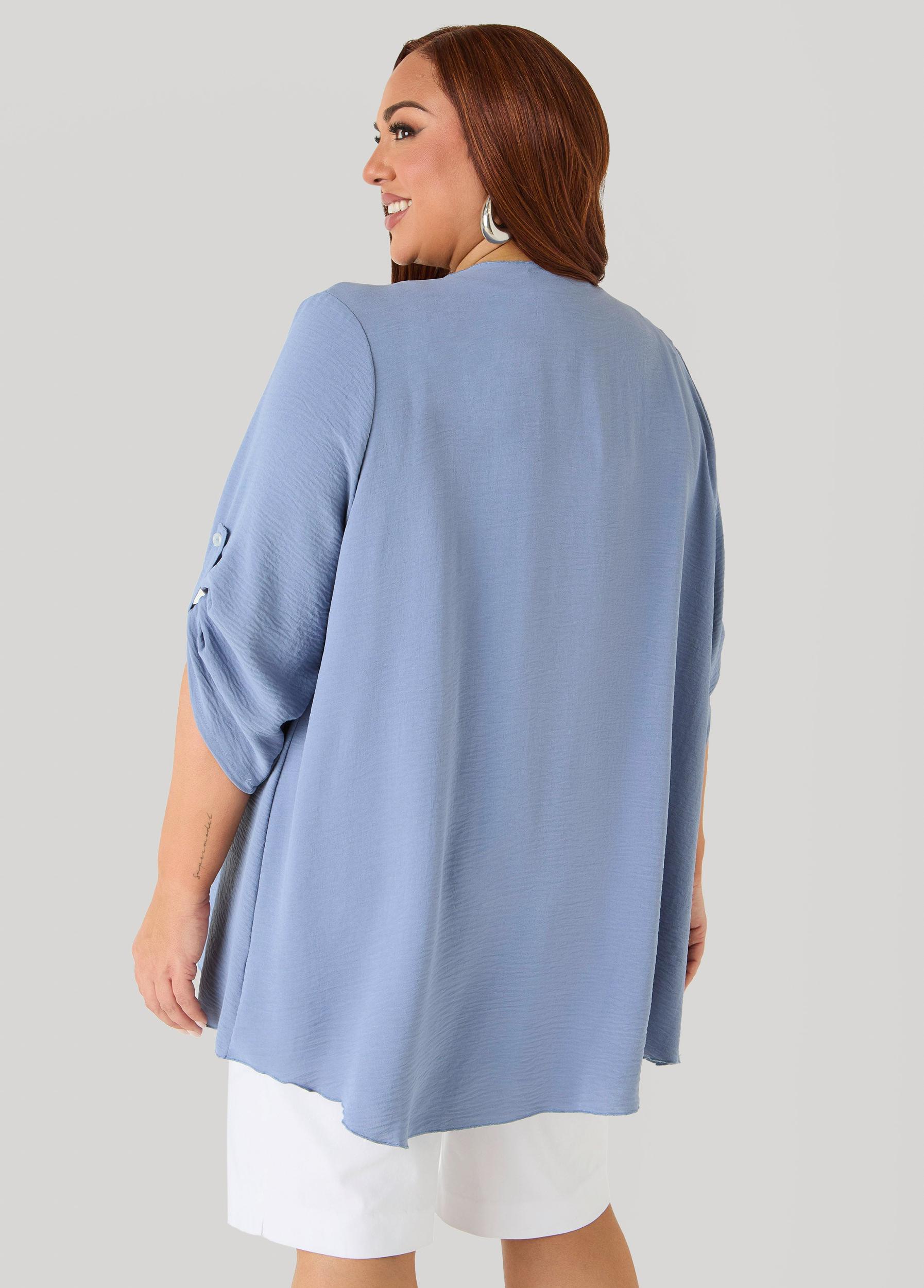 Textured Open Front Kimono Product Image