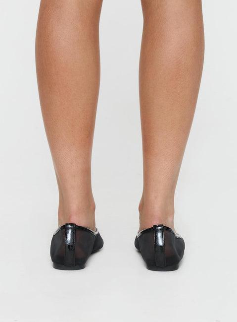Therapy Arlo Ballet Flats Black Mesh Product Image