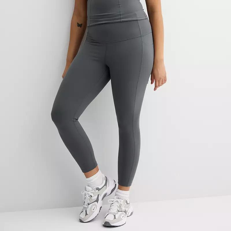 Women's FLX High-Rise Affirmation 7/8 Pocket Leggings, Size: Small, Mineral Black Product Image