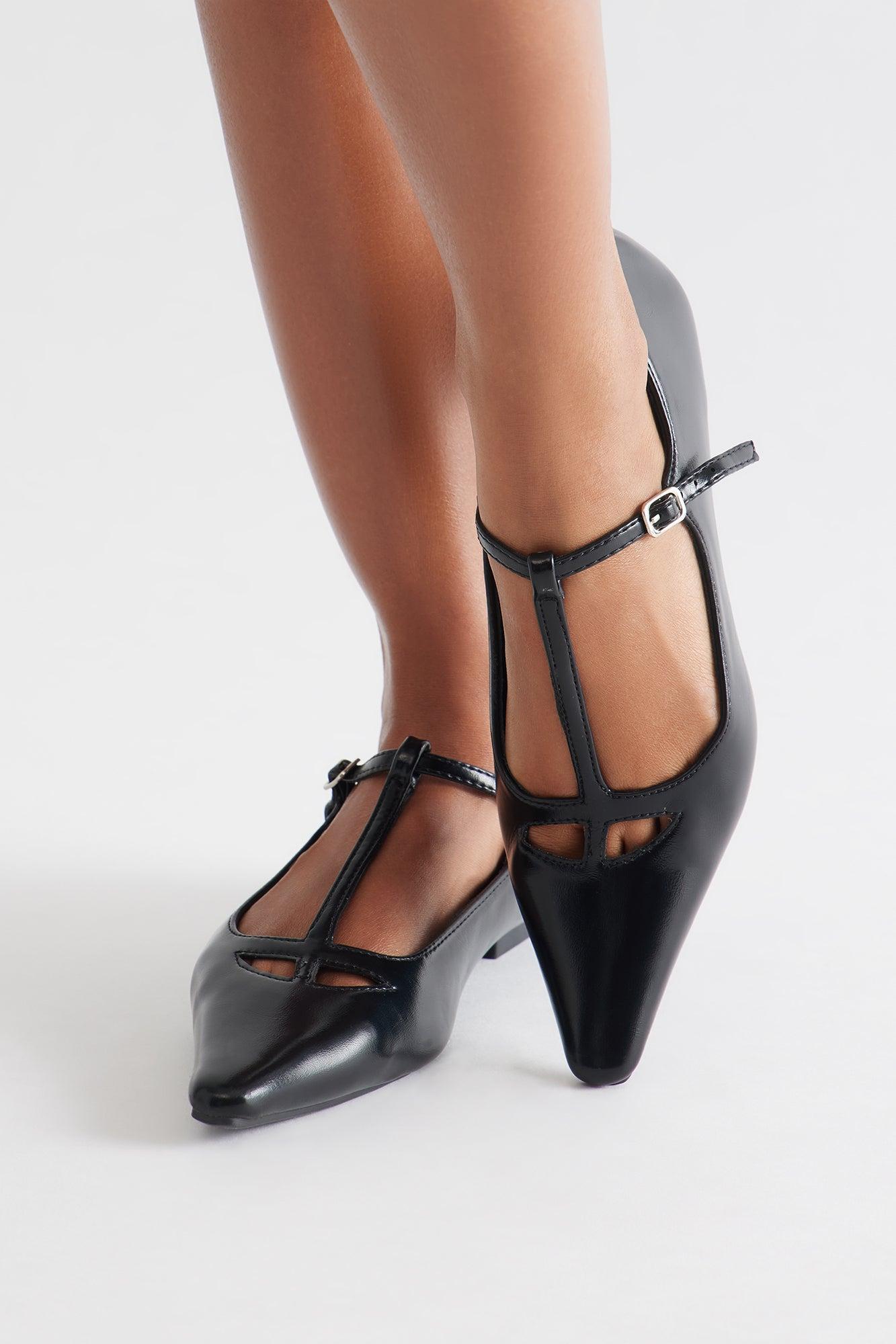 Venette Pointed Toe Flats - Black Female Product Image