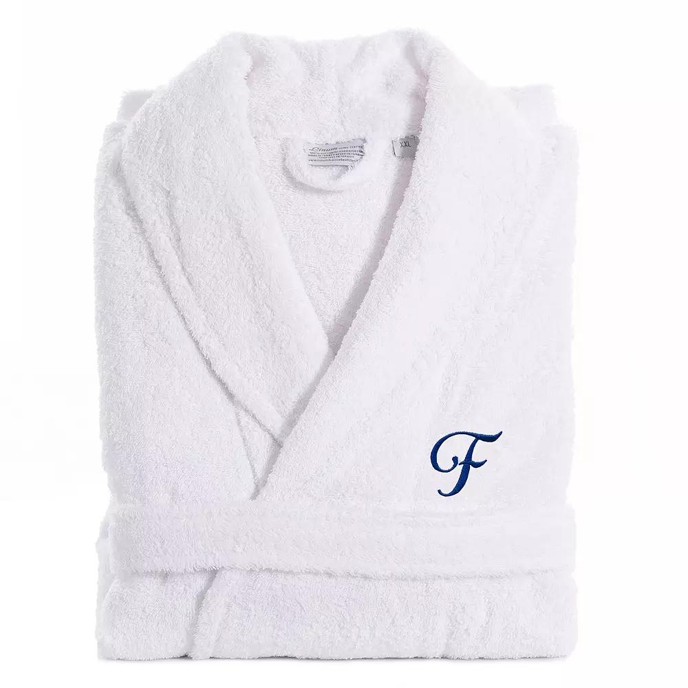 Linum Home Textiles Turkish Cotton Personalized Unisex Tie Front Terry Bathrobe, Adult Unisex,  Product Image