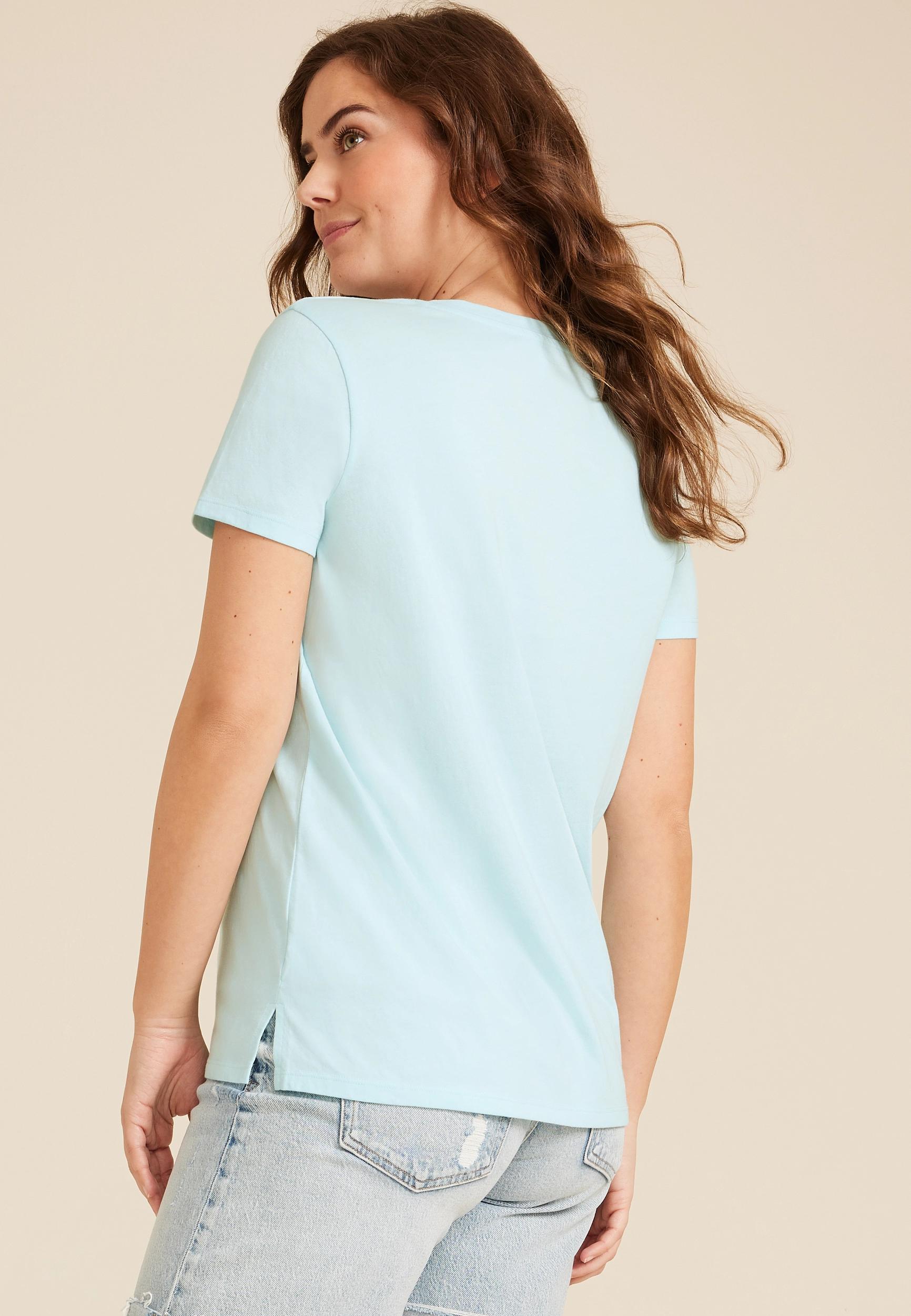 Maurices Womens X Small Size Sunkissed Embroidered Classic Fit Graphic Tee Product Image