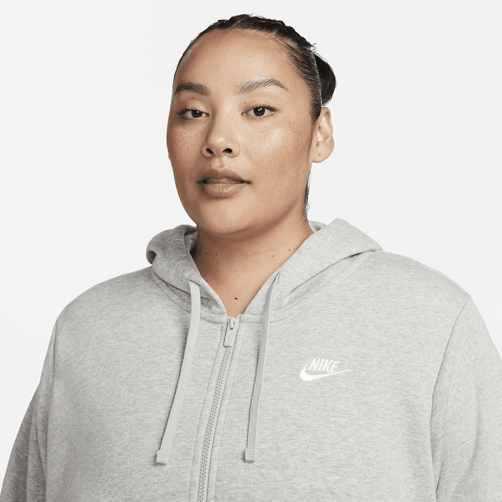 Womens Nike Sportswear Club Fleece Full-Zip Hoodie (Plus Size) | DV5211-063 Product Image