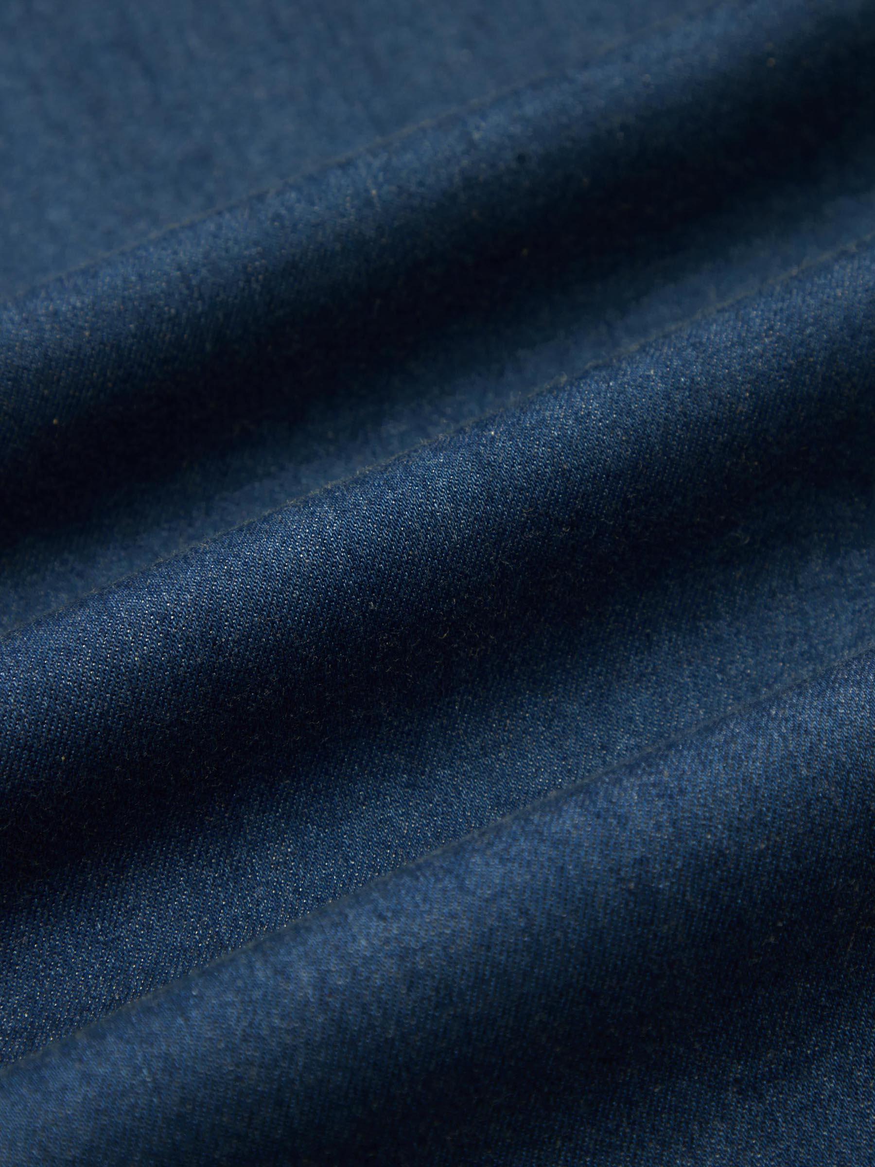 Denim Gathered Waist Women Maxi Dress With Belt Product Image