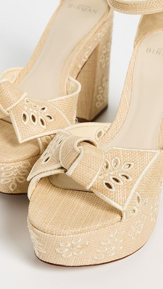 Alexandre Birman Maxi Clarita Embroidery Sandals 120mm | Shopbop Product Image