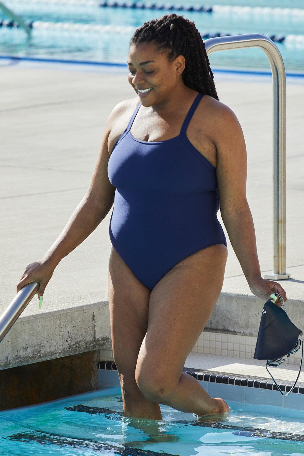 Caroline One Piece Swimsuit - Navy Female Product Image