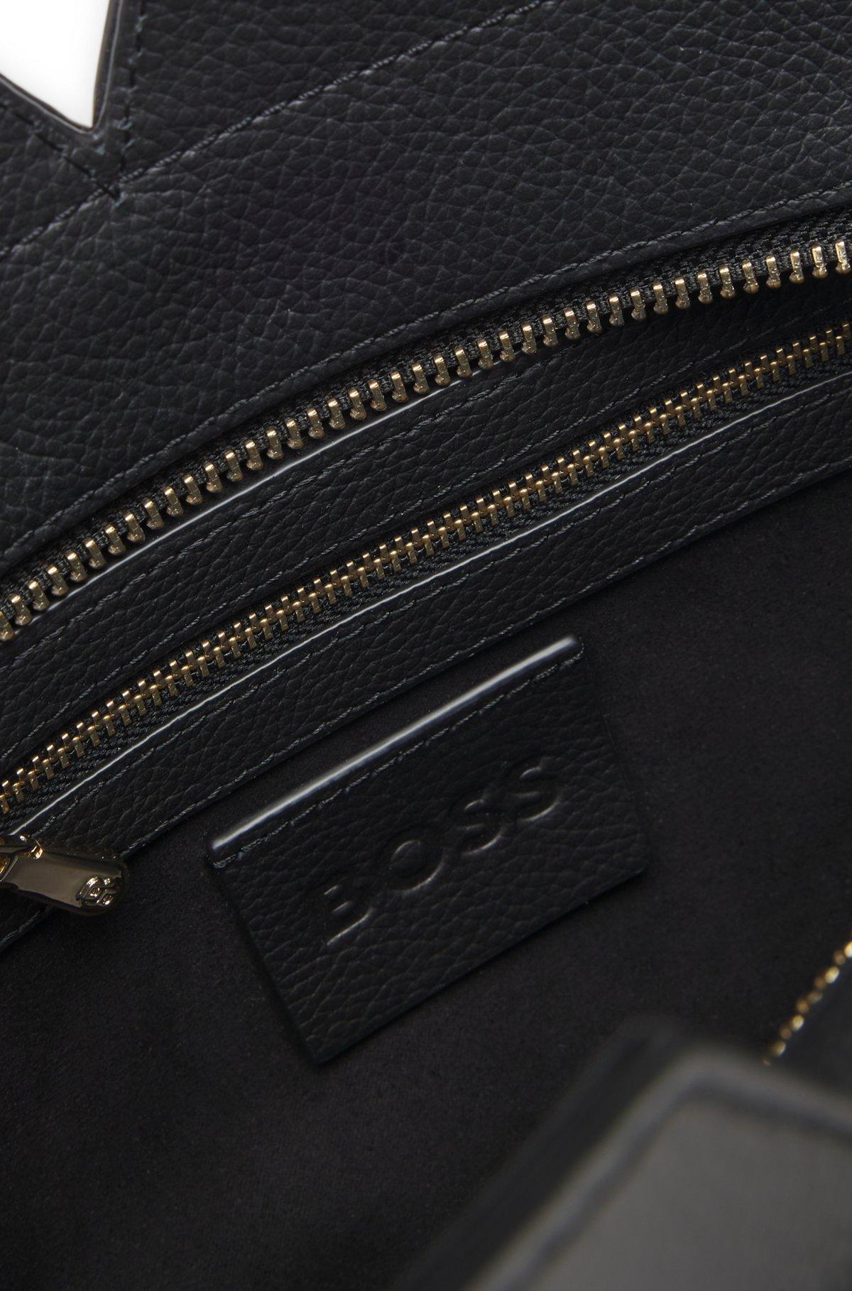BOSS Revers small leather tote bag with belt detail Product Image