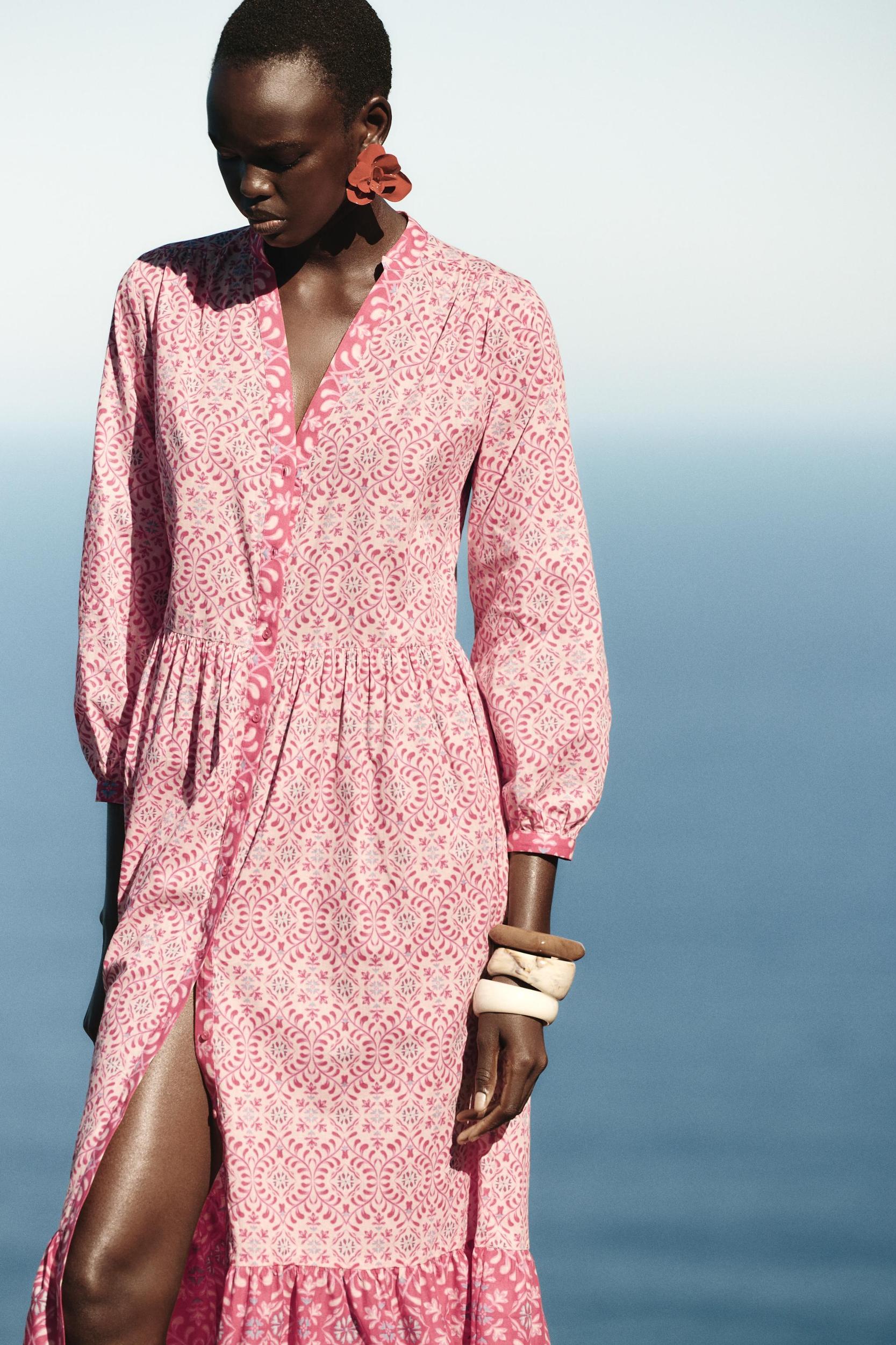 PRINTED MIDI DRESS Product Image