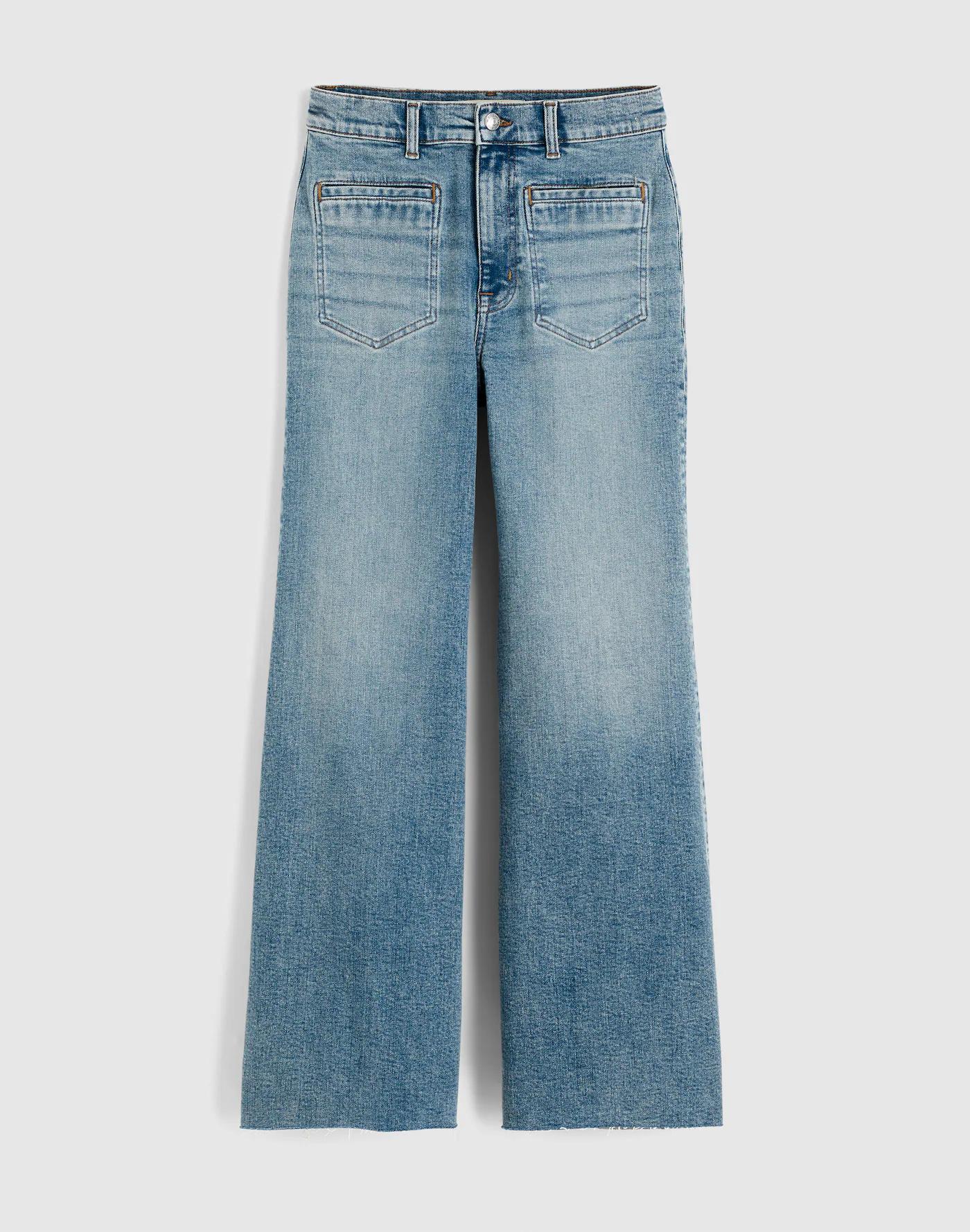 Flared Wide-Leg Crop Jeans Product Image