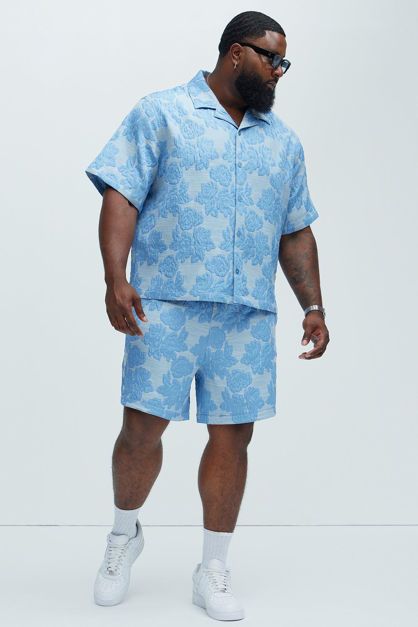 Bartlett Jacquard Shorts - Blue/combo Product Image